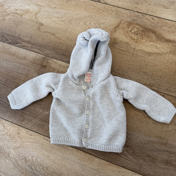 Newborn Holiday bundle of infant one-piece outfits and gray jacket - Picture 4 of 5